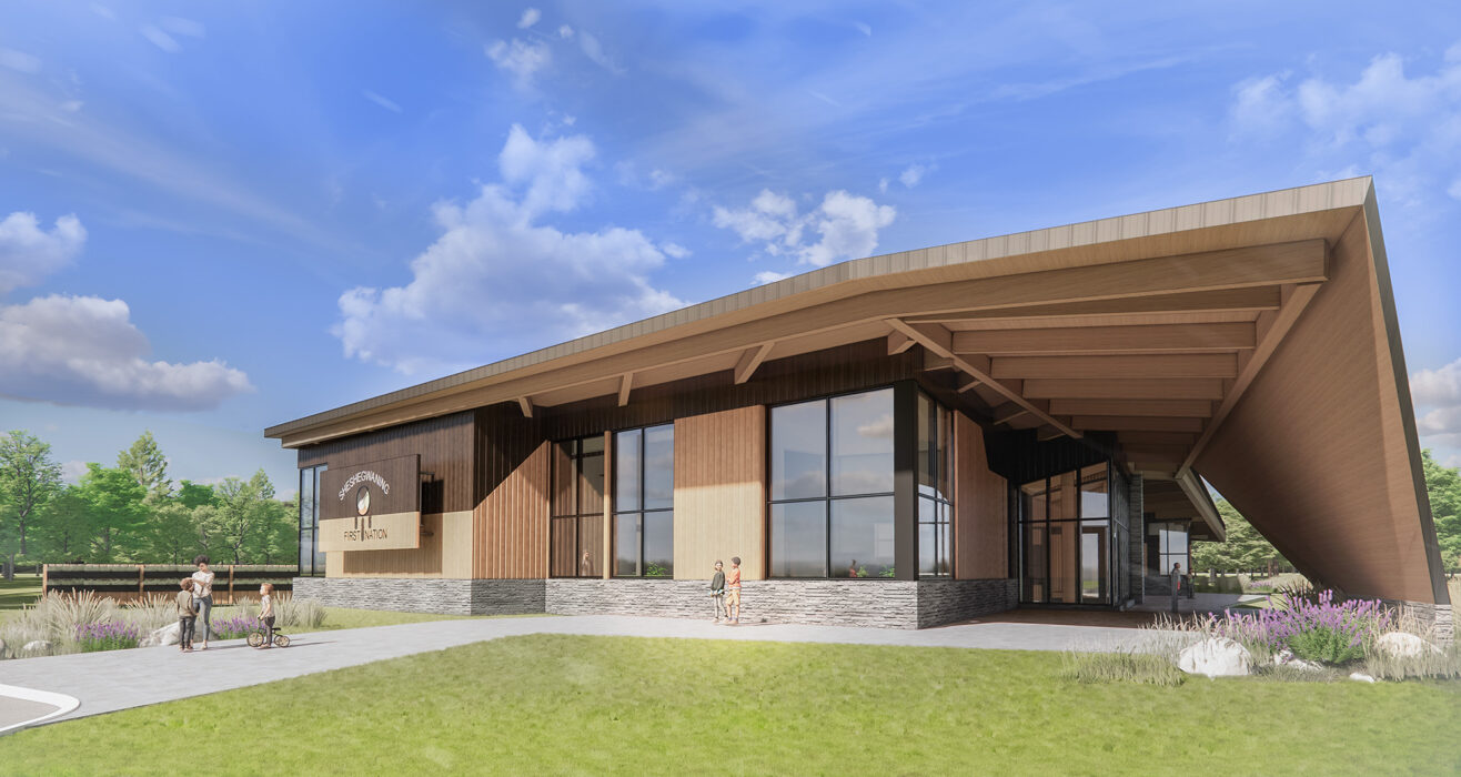 Sheshegwaning Mass Timber Elementary School rendering.